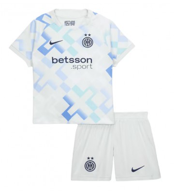 Inter Milan Udebanetrøje Børn 2025-26 Kortærmet (+ Korte bukser)